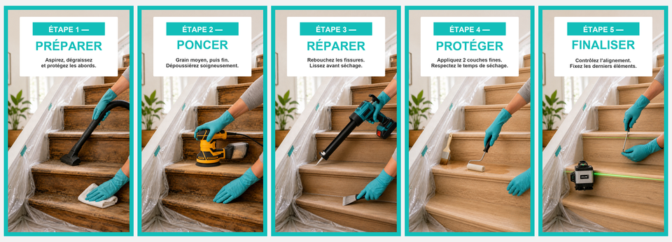 Moderniser un escalier en bois sans le remplacer
