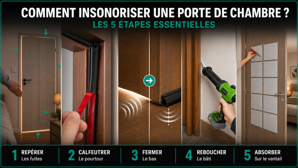 Comment insonoriser une porte de chambre en cinq étapes