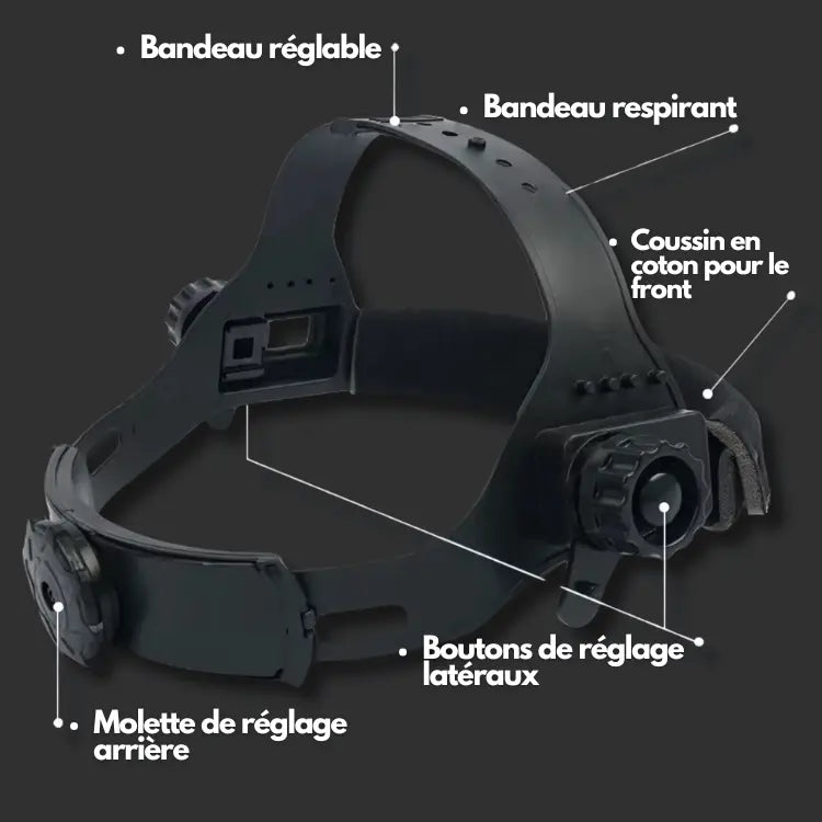 Arcvor | Masque de soudage avec lampe frontale