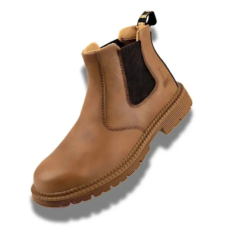 ELEGUARD - Bottes de sécurité en cuir Camel