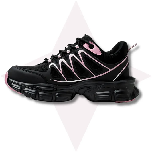 Nubuck – Baskets de sécurité confortables pour femme Rose et Noir