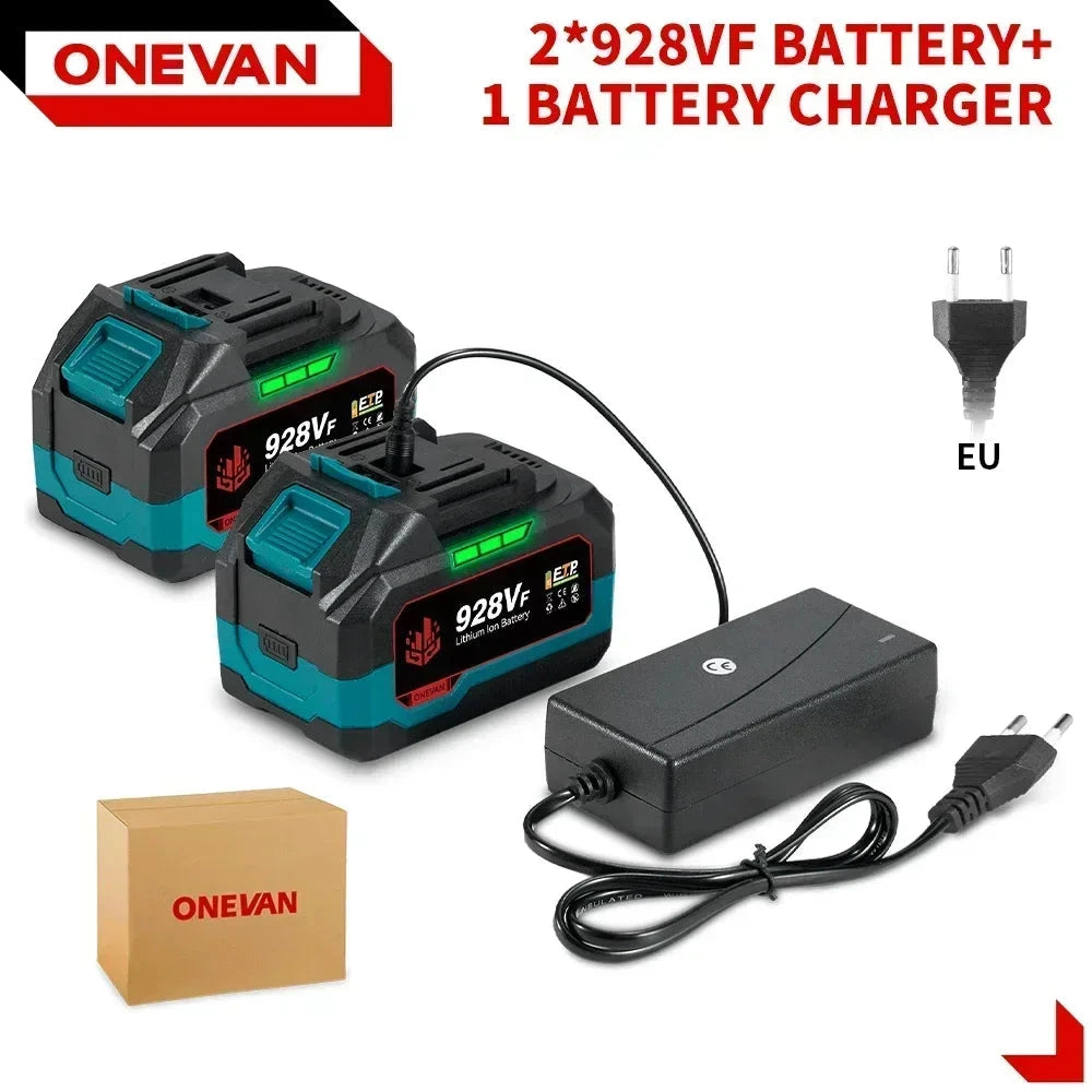 ONEVAN Batterie 18V Li Ion Haute Capacité Indicateur Charge Makita 2 928VF 1 Chargeur France Voir l'image