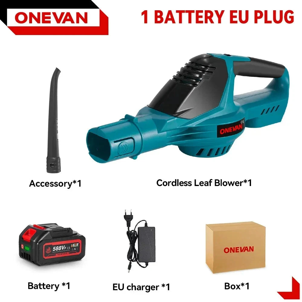 ONEVAN Souffleur Brushless 5500W Déblaiement Rapide Pour Makita 18V 1 batterie & 1 chargeur EU Allemagne