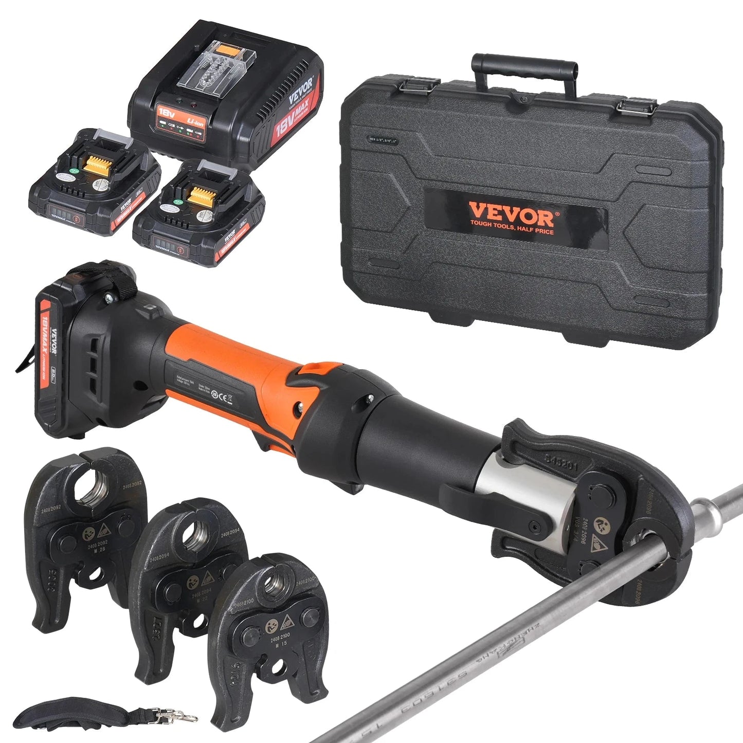 Vevor Pince À Sertir Pro 20V, Sertissage Rapide, M15 M22 M28