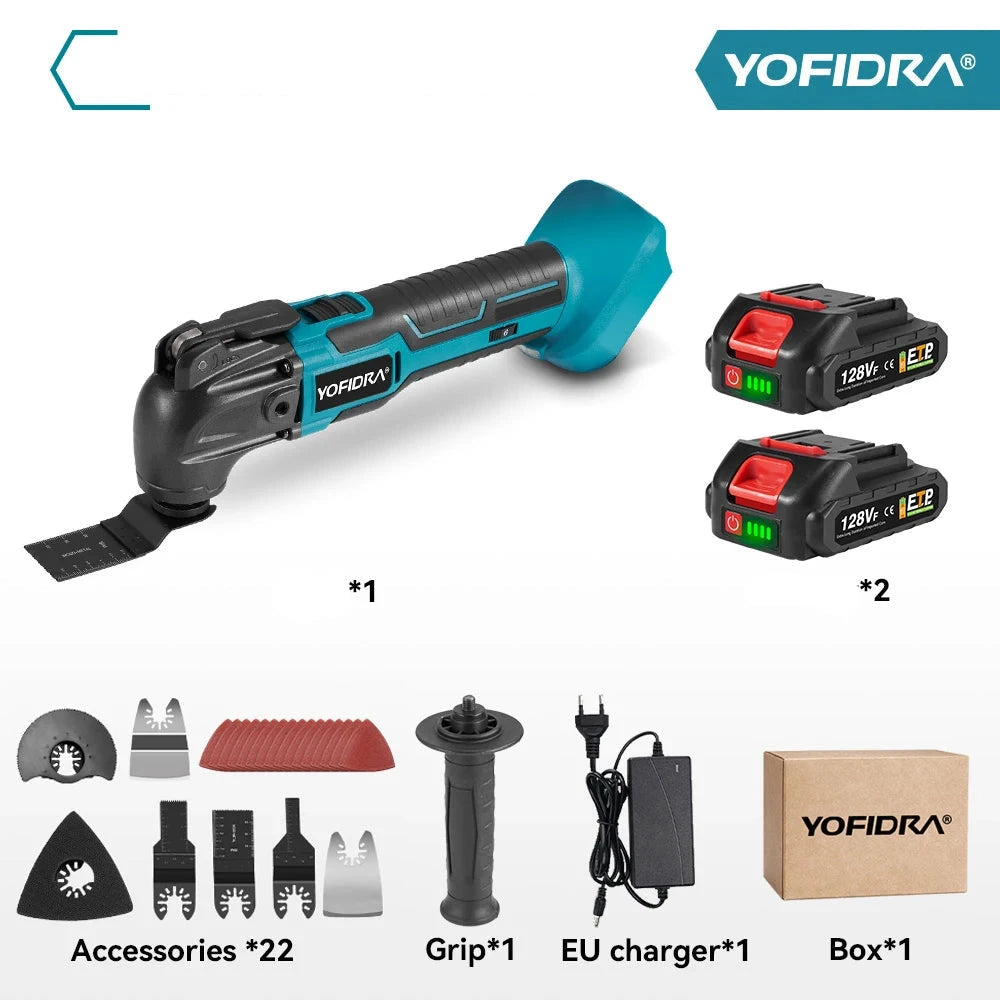 Yofidra Outil Oscillant Sans Fil 600W 6 Vitesses Coupe Précise Batteries Makita Batteries : 2x128VF Allemagne