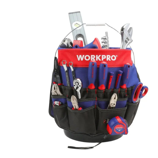 WORKPRO Boîte À Outils Pliable 51 Poches Transport Facile 13 À 19 L Pour seau Pologne