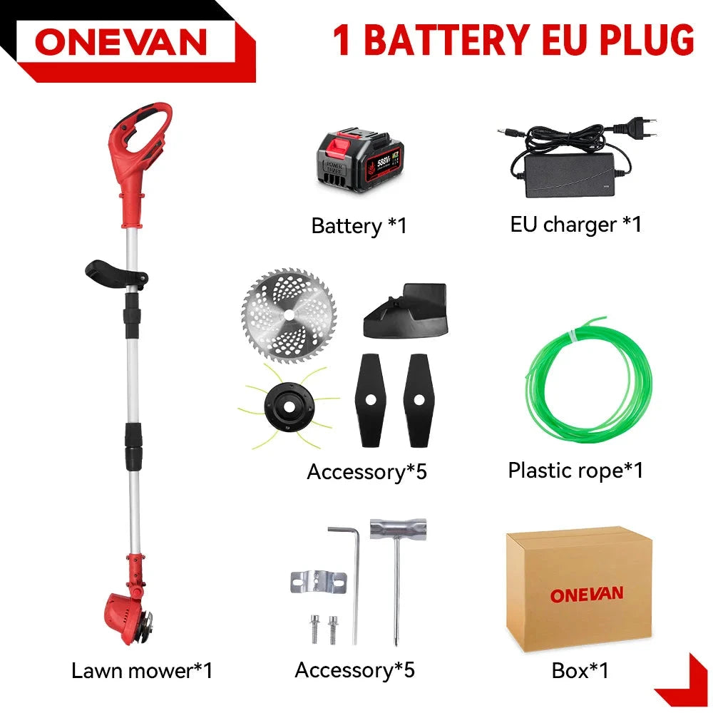 ONEVAN Tondeuse Brushless 10 Pouces 36000 RPM Coupe Rapide Makita 18V 1 Batterie 1 prise EU Royaume Uni