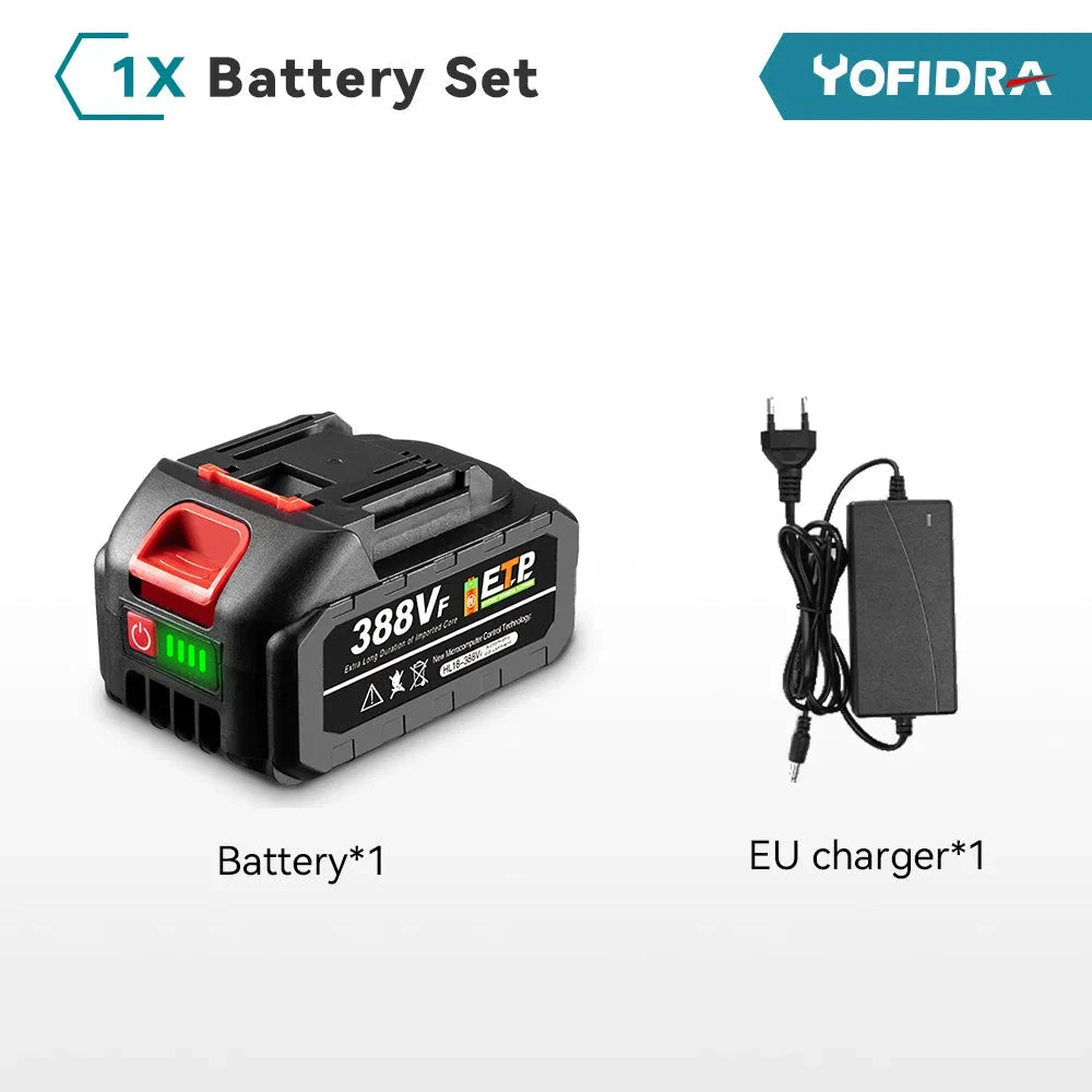 Yofidra Batterie Lithium Ion Haute Capacité 18V 21V Remplacement Outils Pro 1x388VF-1 Charger France
