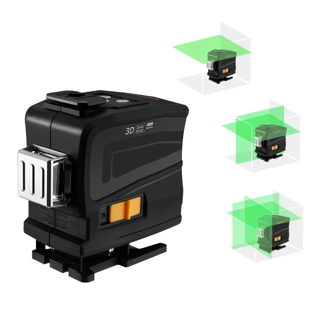 DEKO Niveau Laser 12 Lignes 3D Vert, Précision Fine, Auto-Nivelant, Télécommande