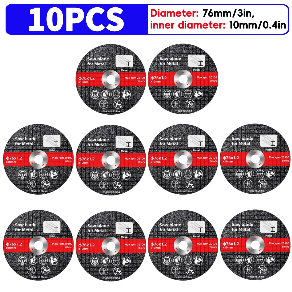 Lame de Scie Électrique 76mm pour Métal Disque de Coupe Rotatif 10PCS Espagne