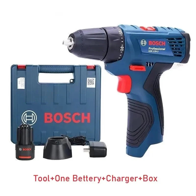Bosch GSR 120-LI Perceuse Sans Fil 12V - Puissante GSR 120-LI Batterie et chargeur