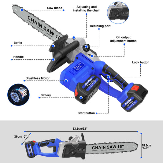 Tronçonneuse Sans Fil 16 Pouces 1200W - Coupe Rapide - 2 Batteries 4.0 Ah 1200w 16 pouces 2 batteries 4.0 ah _Hi_chtgptapp_optimised_this_description-generator _Hi_chtgptapp_optimised_this_seo-meta-description _Hi_chtgptapp_optimised_this_seo-meta-title _Hi_chtgptapp_optimised_this_tags-generator _Hi_chtgptapp_optimised_this_title-generator abattage batterie bois brushless coupe rapide haute performance jardin professionnel puissance élevée sans fil tronçonneuse élagage