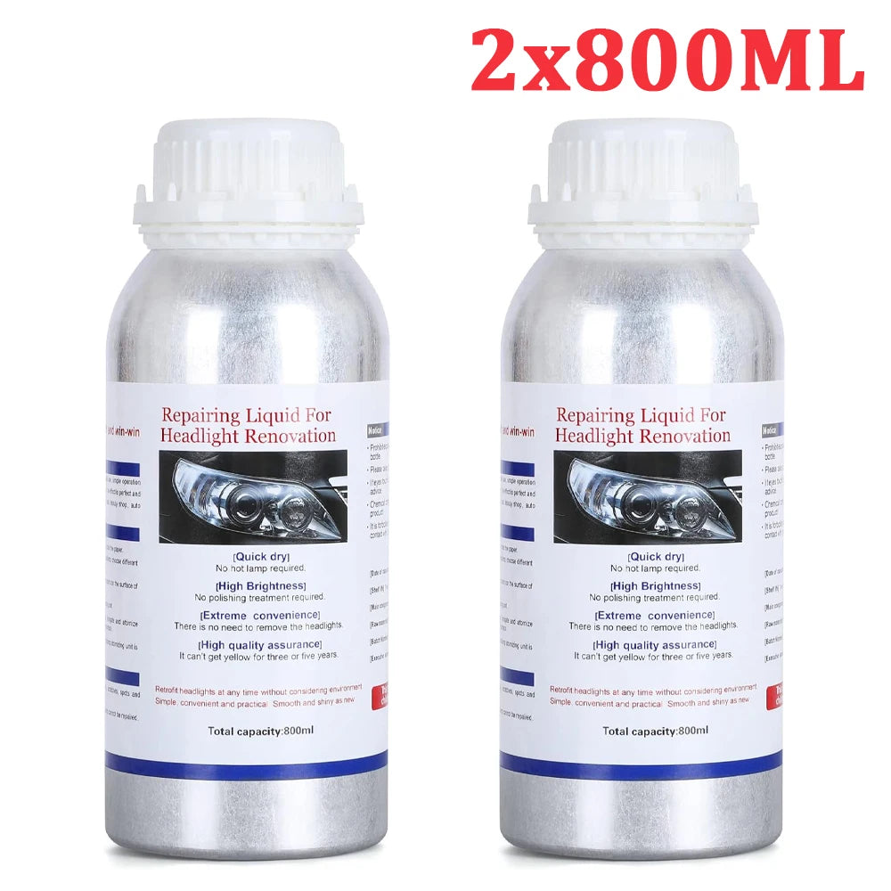 Liquide Polissant Phares Auto Restaure Clarté et Protège Polymère