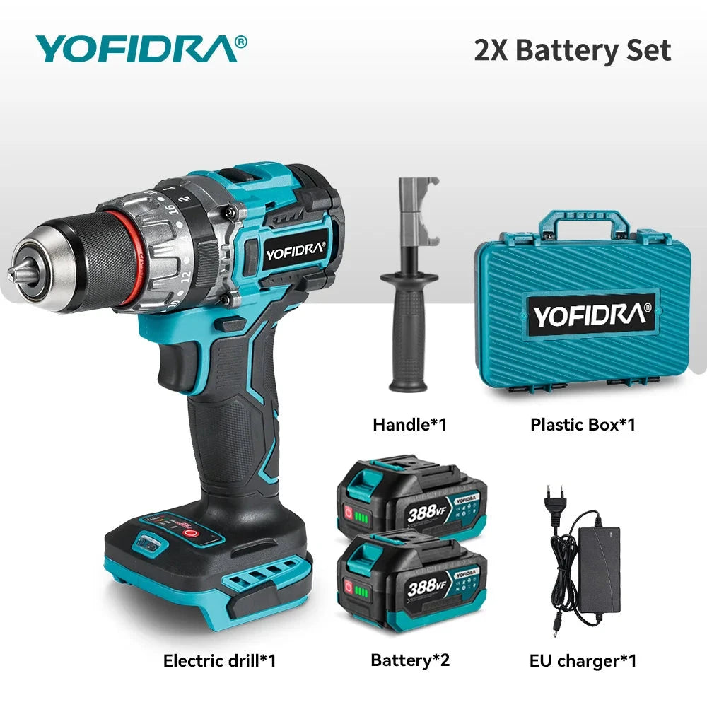 Yofidra Perceuse Visseuse À Percussion 700 Nm Brushless 18V Compatible Makita 2 x Batteries pack-B Allemagne