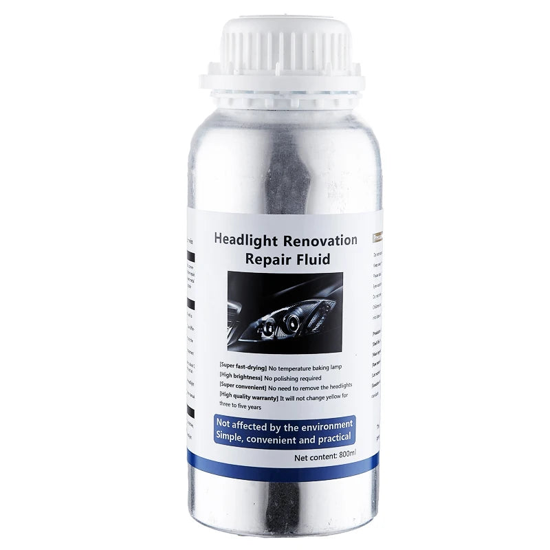 Kit restauration de phares pro transparence maximale compatible optiques auto Liquide de restauration 800ml France