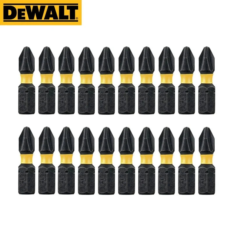 Embouts De Vissage DEWALT PH2 SL8 HSS Couple Élevé Compatibles Hex 6,35 mm PH2 B 25MM 20PC