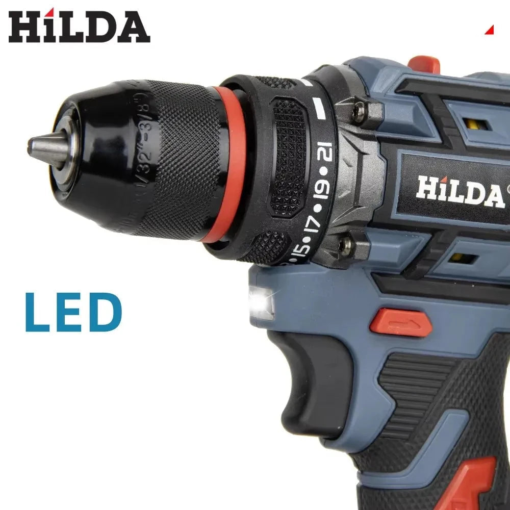Hilda Perceuse Sans Fil Brushless Couple Élevé 65 Nm Compatible Makita 21V