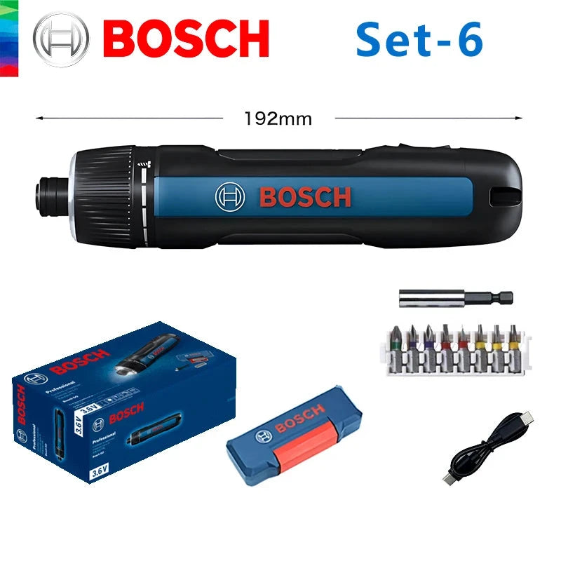 Bosch Go 3 Tournevis Sans Fil 3.6V Vissage Rapide Réglage Couple 5 Niveaux Bosch GO3 Set6