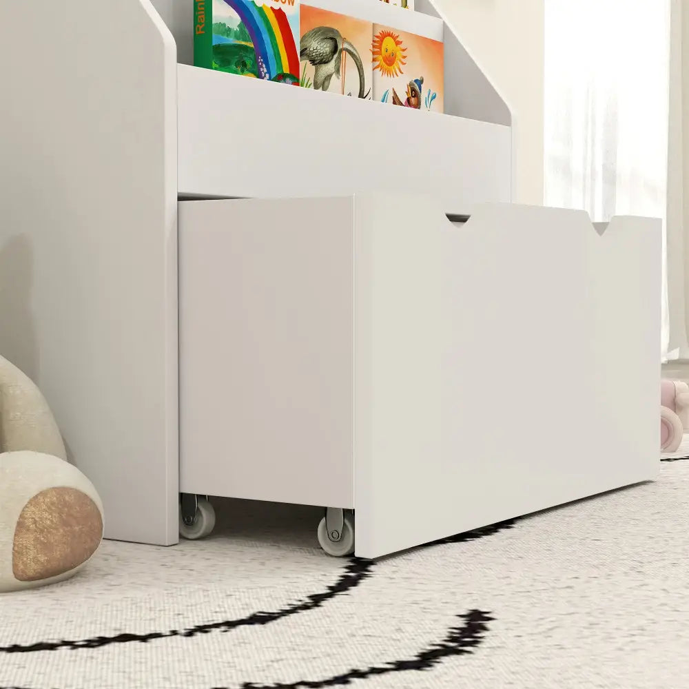 Bibliothèque enfant 3 niveaux avec tiroir – 62,5 cm - Ivoire / France - bibliothèque enfant avec tiroir