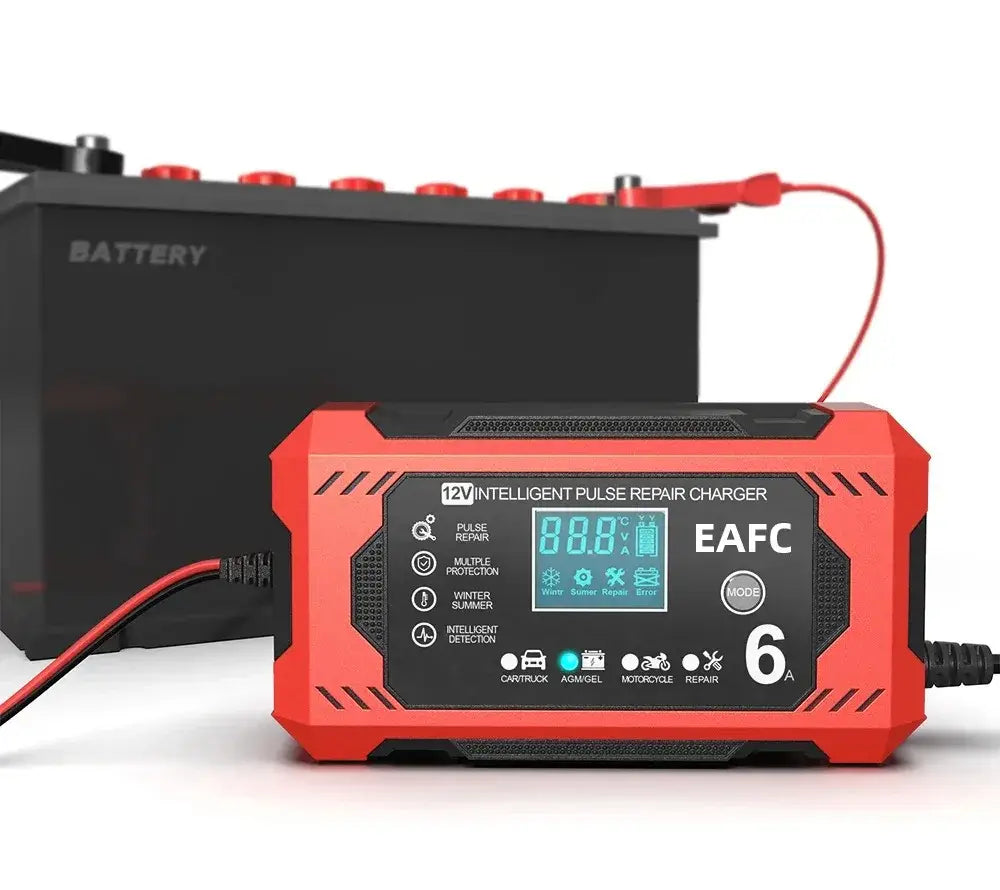 Chargeur de Batterie Intelligent 12V 6A pour Voiture et Moto