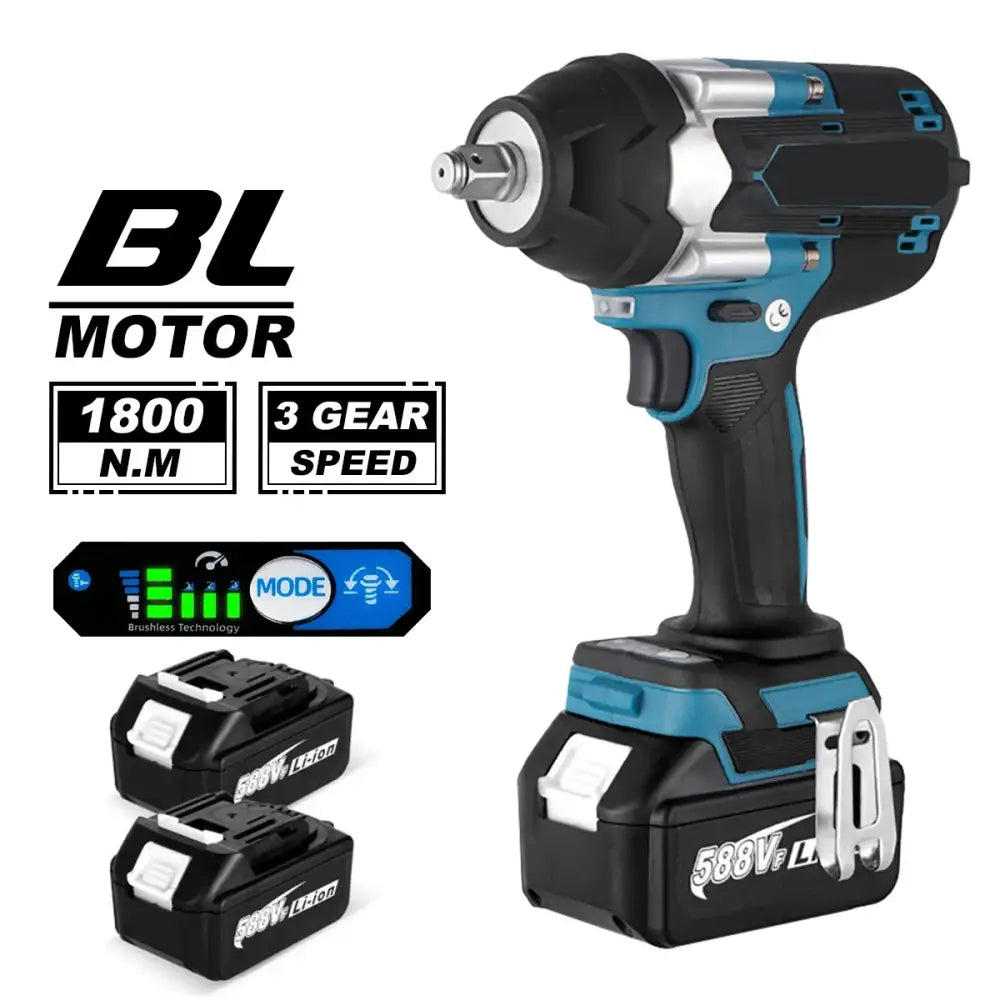 Clé À Chocs Sans Balais 1800 Nm 18V Compatible Makita Li Ion