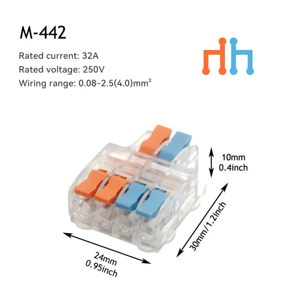 Connecteurs rapides à levier pour câblage – lot de 10 – variante M442T / France / 10 pièces