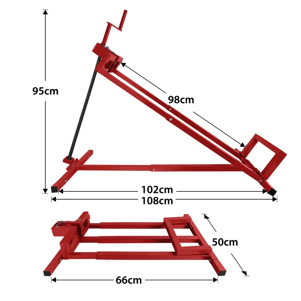Lève-tondeuse autoportée manuel – capacité 400 kg - Rouge / Pologne - lève tondeuse autoportée 400 kg