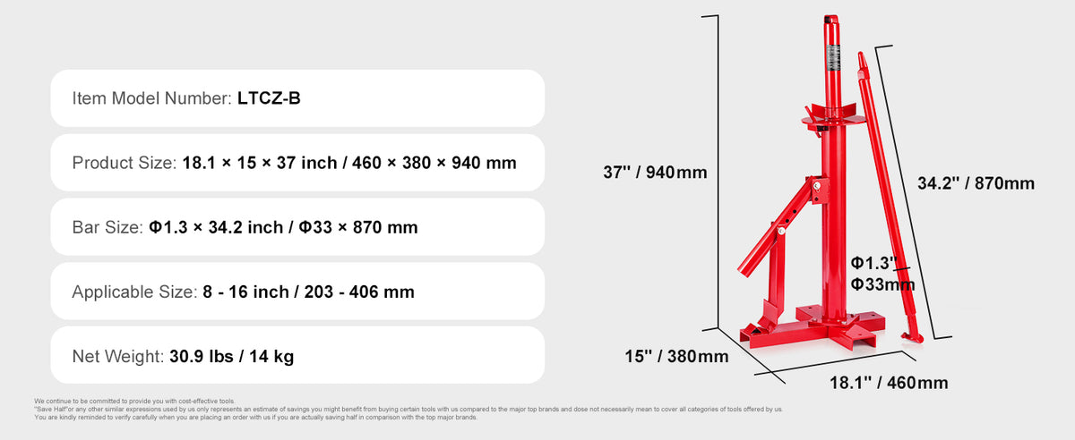 Décolleur de talon de pneu manuel – outil de garage