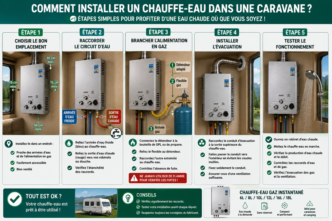 Comment installer un chauffe-eau dans une caravane ?