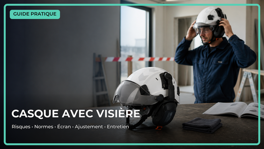 Guide pratique pour choisir un casque de chantier avec visière selon les risques, normes, réglages et entretien