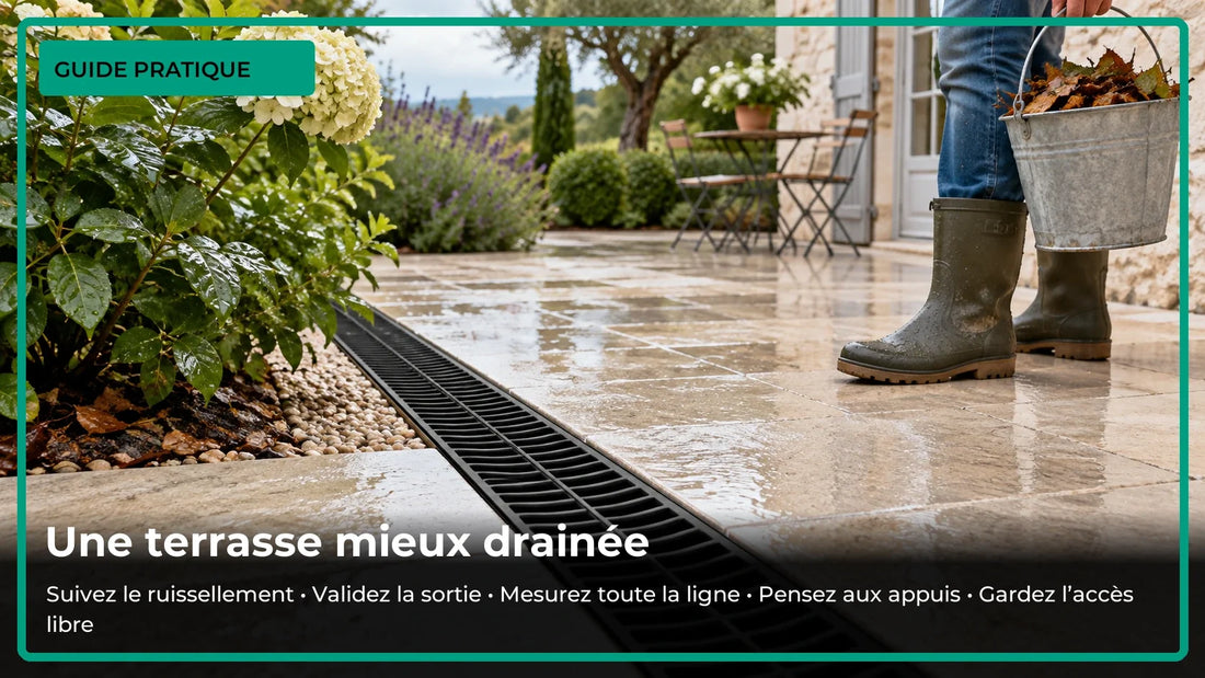Comment choisir un caniveau pour une terrasse piétonne ?