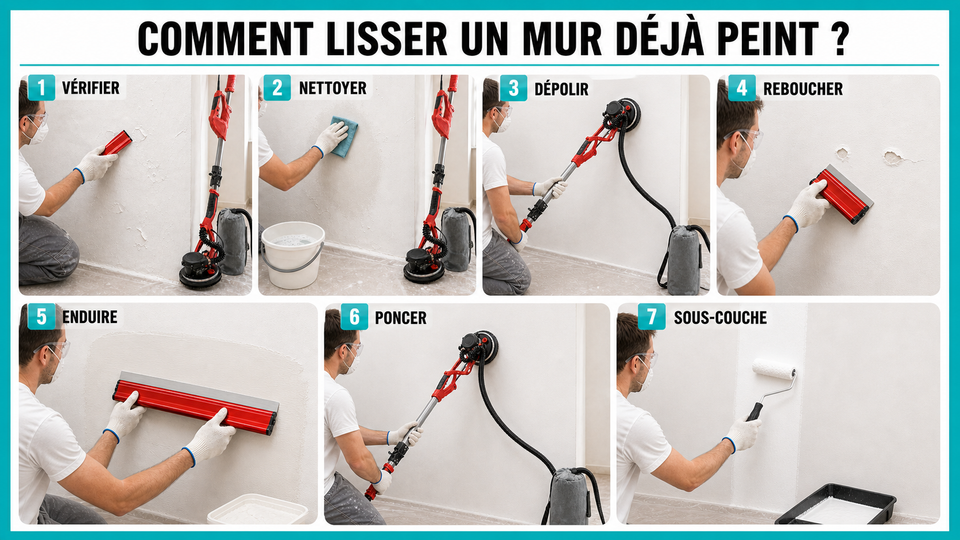 Comment lisser un mur déjà peint ?