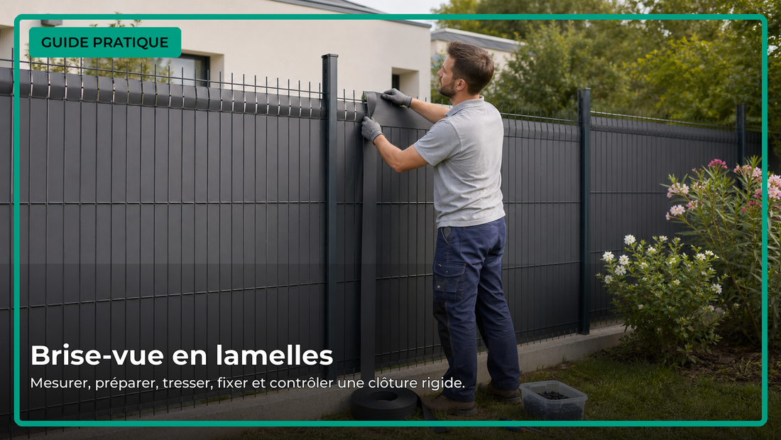 Comment installer et fixer un brise-vue en lamelles ? 5 étapes