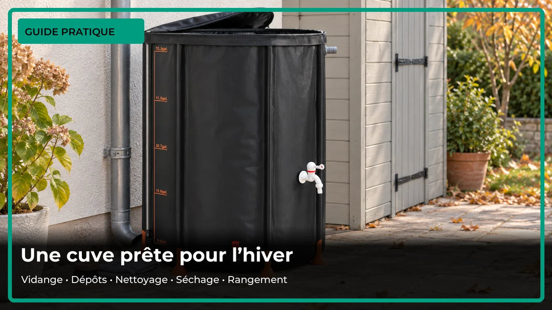 Nettoyer un récupérateur d’eau de pluie avant l’hiver