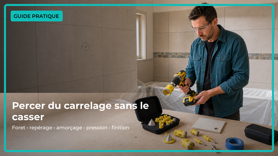 Guide pratique pour percer du carrelage sans le casser avec forets diamant et méthode en cinq étapes