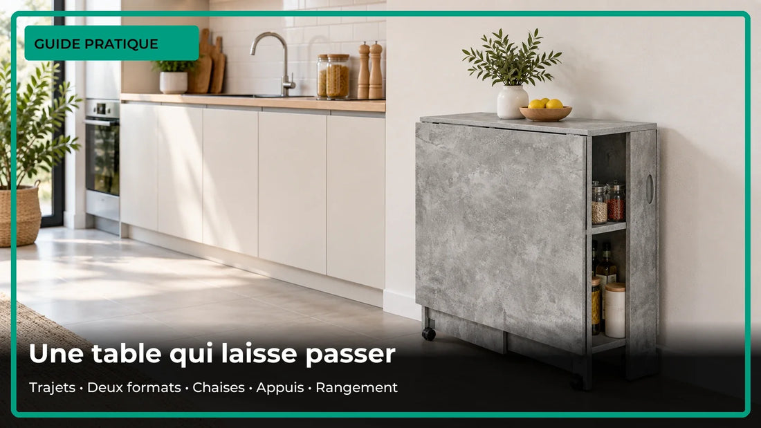 Table pliante en petite cuisine : quelle place prévoir ?
