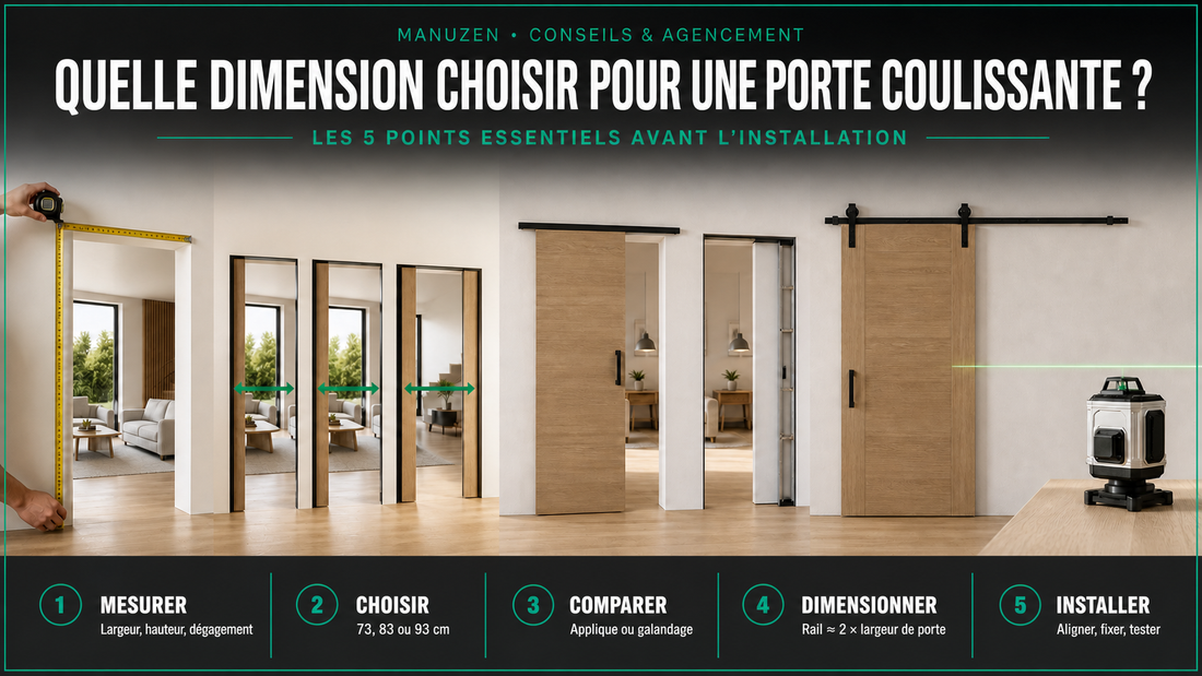 Quelle dimension choisir pour une porte coulissante : les 5 points essentiels