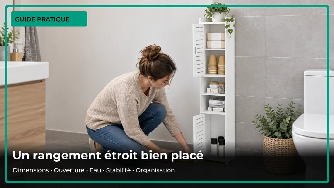 Rangement étroit pour petite salle de bain : 5 critères