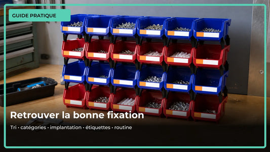 Ranger les vis et les chevilles dans un atelier