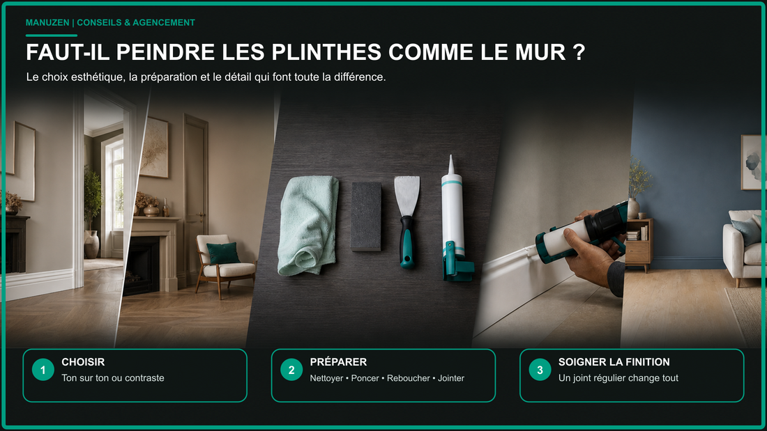 Faut-il peindre les plinthes comme le mur : résumé des étapes