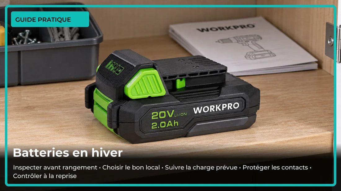 Comment stocker les batteries d’outils pendant l’hiver ?