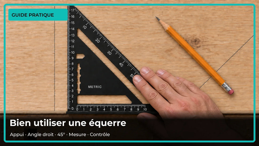 Comment utiliser une équerre de charpentier : 5 repères