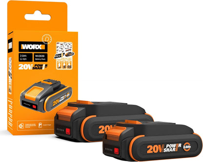 Pack 2 Batteries Powershare Pro 20V 4 Ah WA3644.2