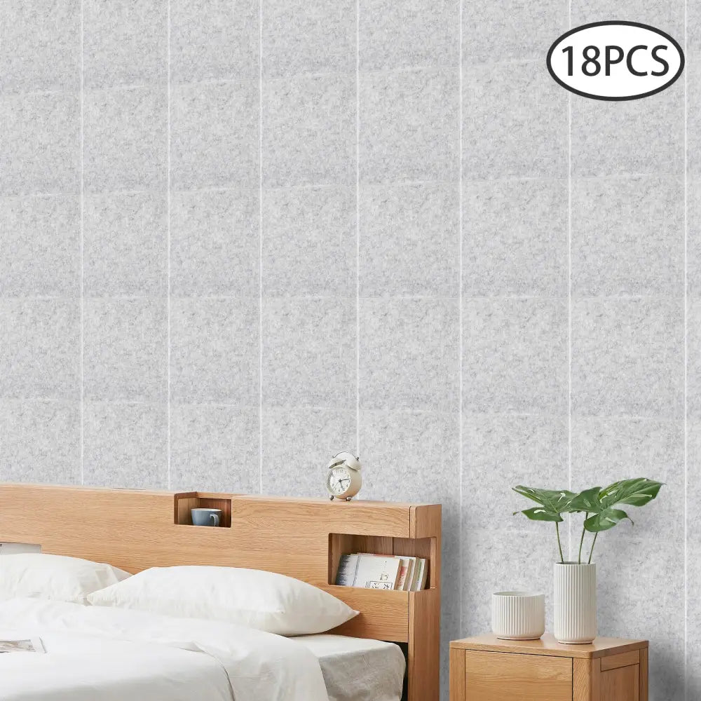 18 panneaux acoustiques autocollants 30 × 30 cm en polyester - Panneaux acoustiques autocollants