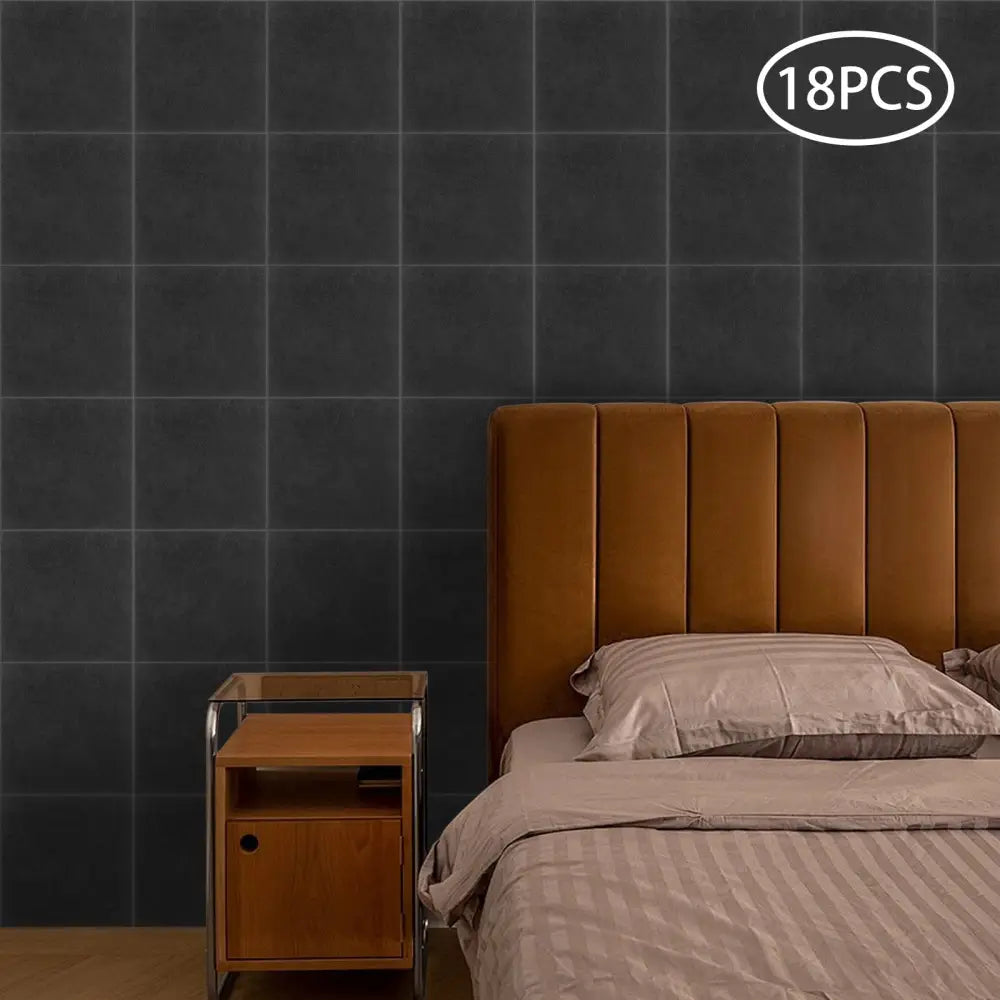 18 panneaux acoustiques autocollants 30 × 30 cm en polyester - Panneaux acoustiques autocollants