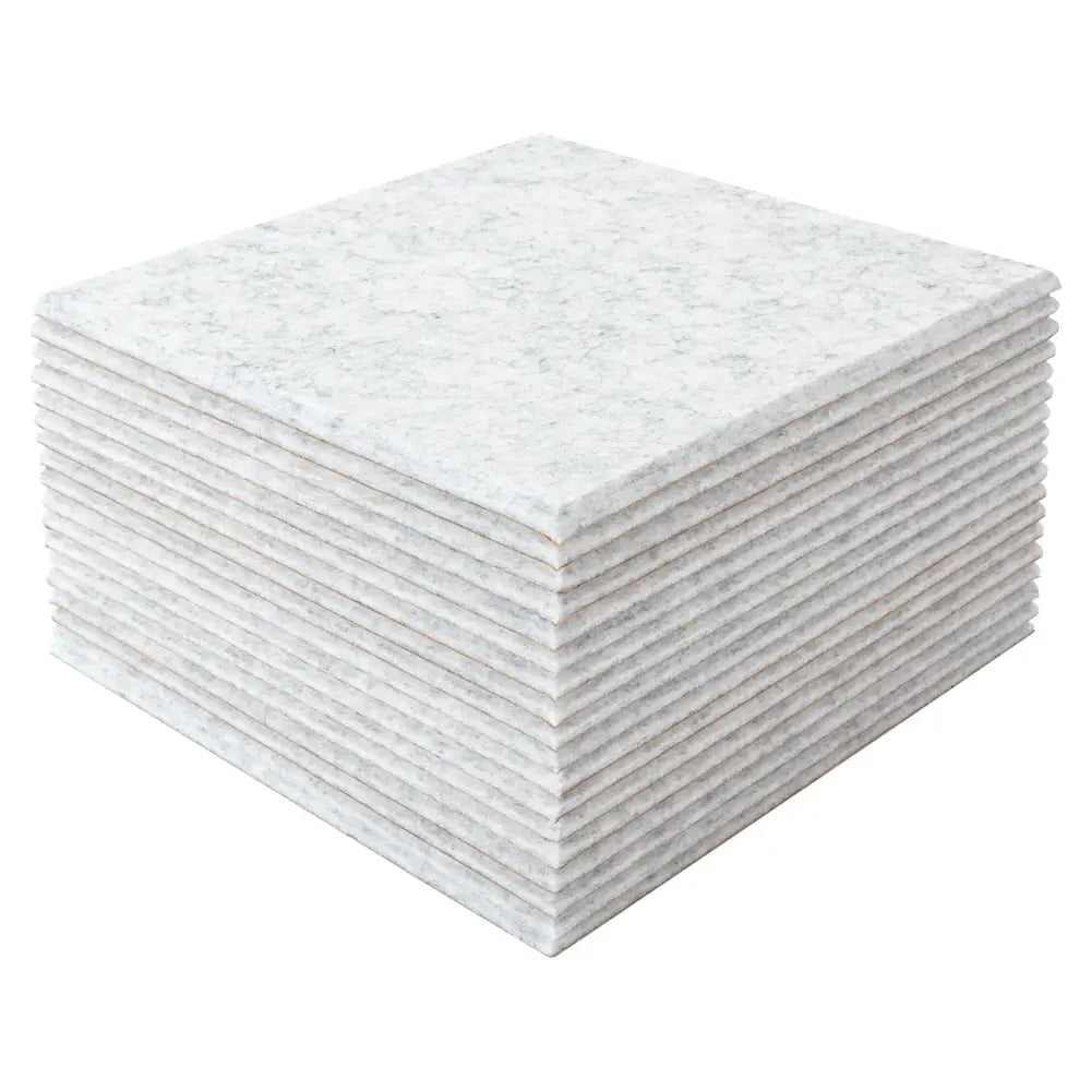 18 panneaux acoustiques autocollants 30 × 30 cm en polyester - Gris argenté / Allemagne / 18 panneaux | Carré | 0,9 cm