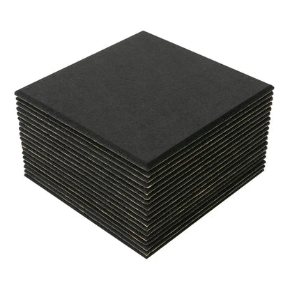18 panneaux acoustiques autocollants 30 × 30 cm en polyester - Noir / Allemagne / 18 panneaux | Carré | 0,9 cm