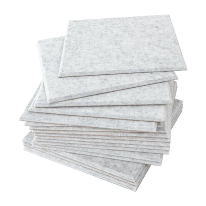 18 panneaux acoustiques autocollants gris clair 30 × 30 cm - Gris clair / France - Panneaux acoustiques autocollants