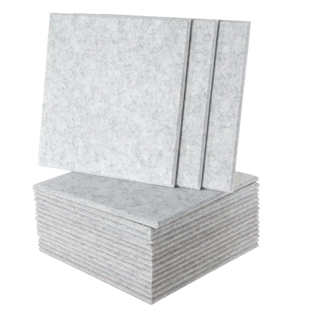 18 panneaux acoustiques autocollants gris clair 30 × 30 cm - Gris clair / France - Panneaux acoustiques autocollants