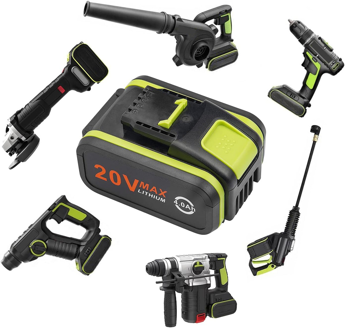 Lot De 2 Batteries De Rechange 20 V 4000 Mah/4.0 Ah Pour Worx 20 V WA3551, WA3551.1, WA3553, WA3553.2, WX372.1, WX80000 WX80000 WX3 WX3 WX80000 WX3 WX3 802 WXS. 678 WX550 WX523 WU531.9 WG894E